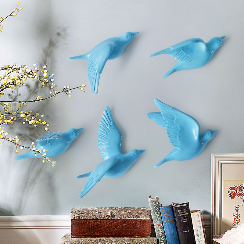 Modern Living Room Three-Dimensional Bird Wall Decoration and Wall Hanging Wall Sticker Creative Living Room Hallway Sofa Background Wall Decorative Crafts