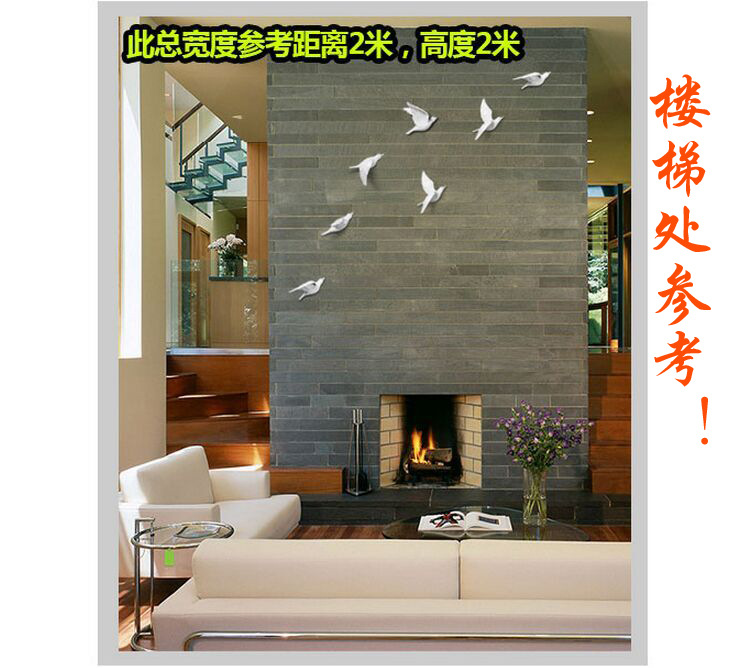 Modern Living Room Three-Dimensional Bird Wall Decoration and Wall Hanging Wall Sticker Creative Living Room Hallway Sofa Background Wall Decorative Crafts