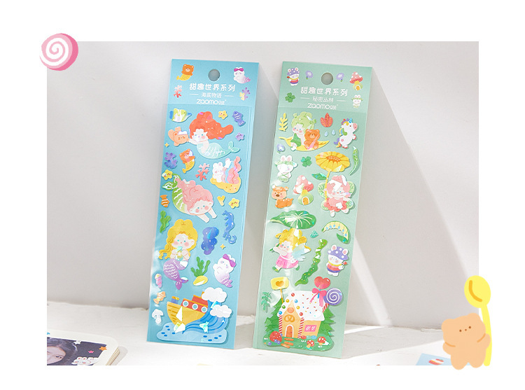 Flat Sticker Sweet World Series Cute Ins Collage Decoration Fresh Journal DIY 8