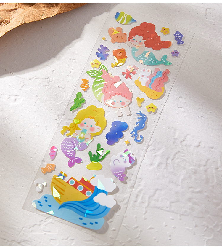 Flat Sticker Sweet World Series Cute Ins Collage Decoration Fresh Journal DIY 8