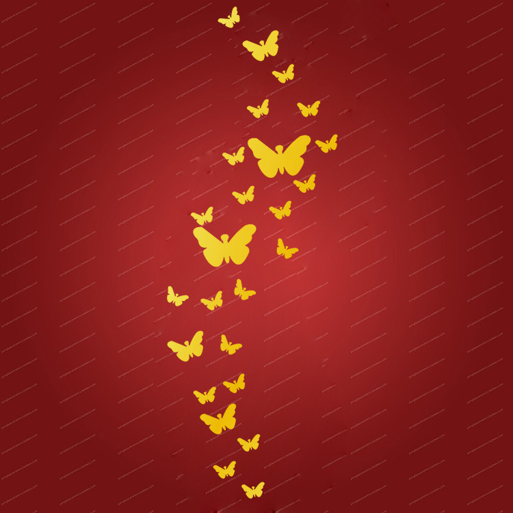 AliExpress Creative Acrylic Butterfly Mirror Pattern Sticker DIY Living Room Bedroom Backgrund Wall Decoration Stickers Wholesale