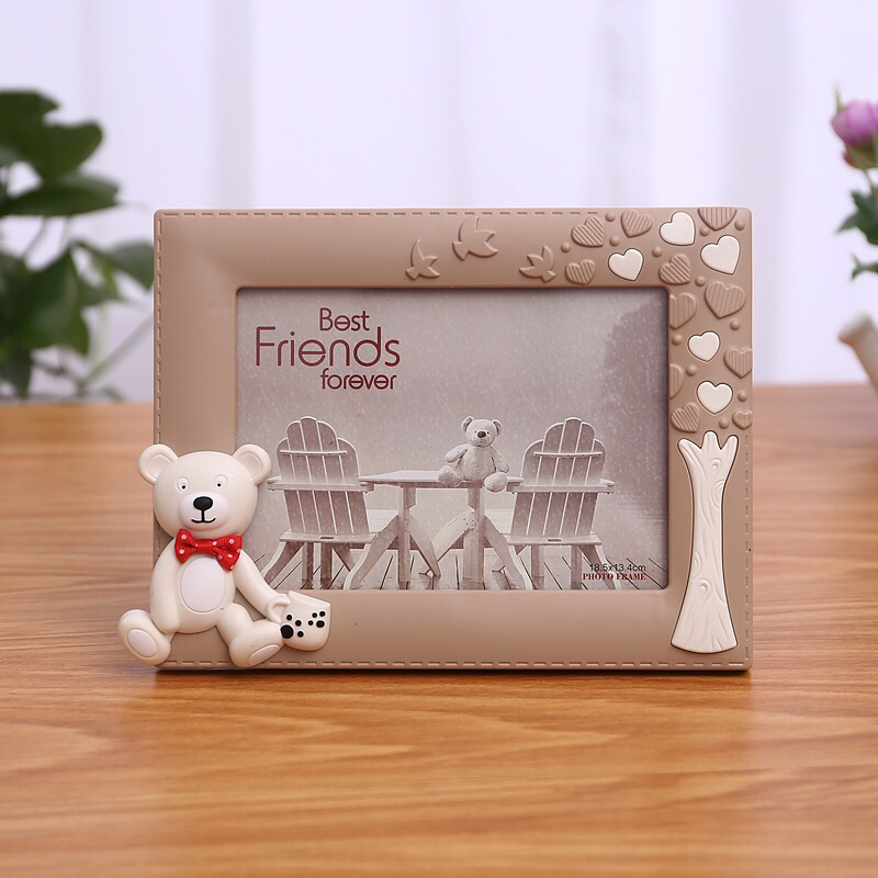 Bear Animal Photo Frame Haotao Photo Frame HT-TF1121 Bear 7-Inch Horizontal Version (2 Colors)