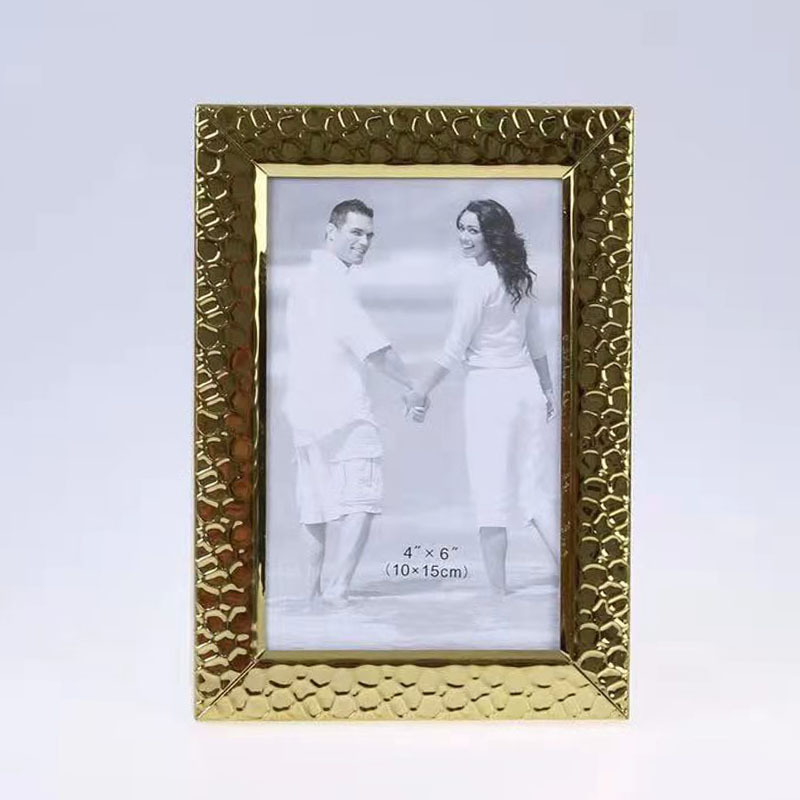 Stainless Steel Hammer Printing Glass Creative Decoration Gift Living Room Bedroom Photo Crafts Metal Photo Frame