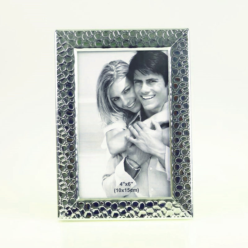 Stainless Steel Hammer Printing Glass Creative Decoration Gift Living Room Bedroom Photo Crafts Metal Photo Frame