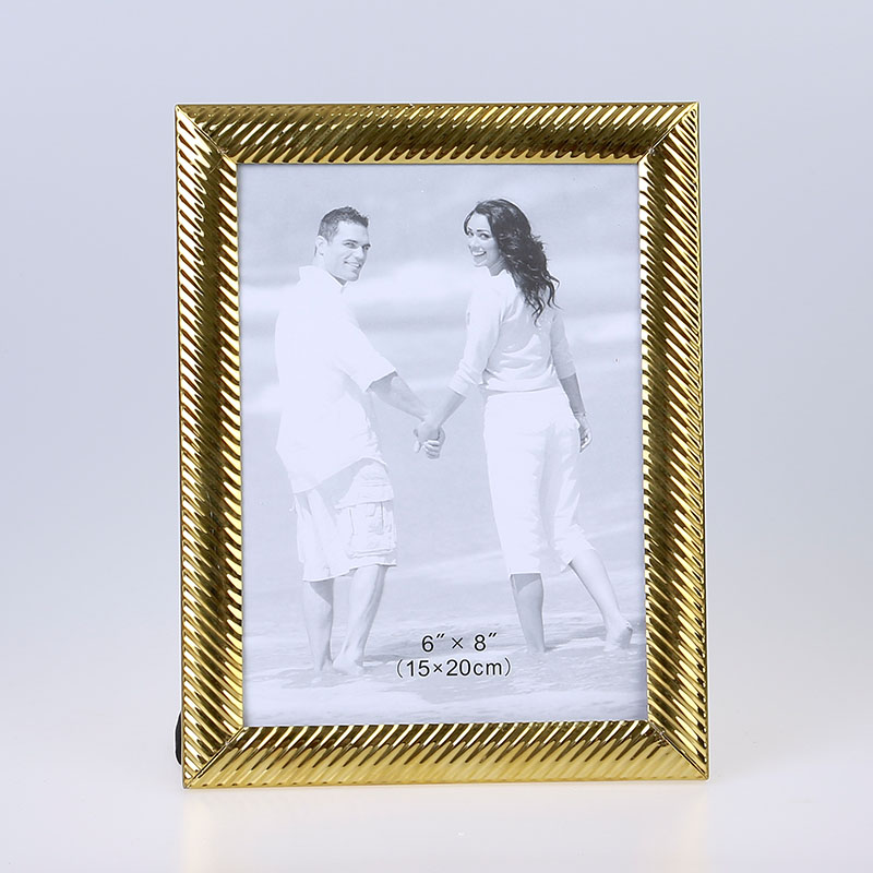 Stainless Steel Hammer Printing Glass Creative Decoration Gift Living Room Bedroom Photo Crafts Metal Photo Frame