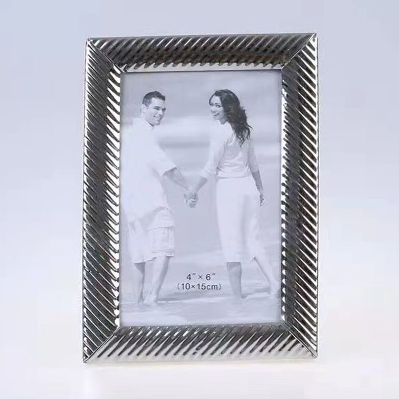 Stainless Steel Hammer Printing Glass Creative Decoration Gift Living Room Bedroom Photo Crafts Metal Photo Frame