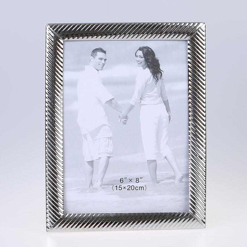 Stainless Steel Hammer Printing Glass Creative Decoration Gift Living Room Bedroom Photo Crafts Metal Photo Frame