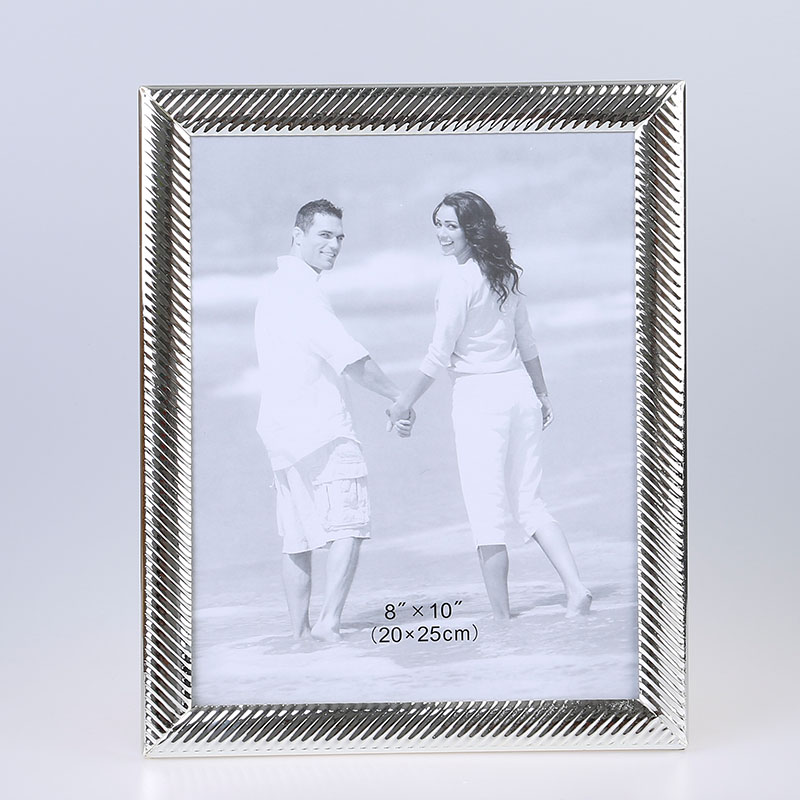 Stainless Steel Hammer Printing Glass Creative Decoration Gift Living Room Bedroom Photo Crafts Metal Photo Frame