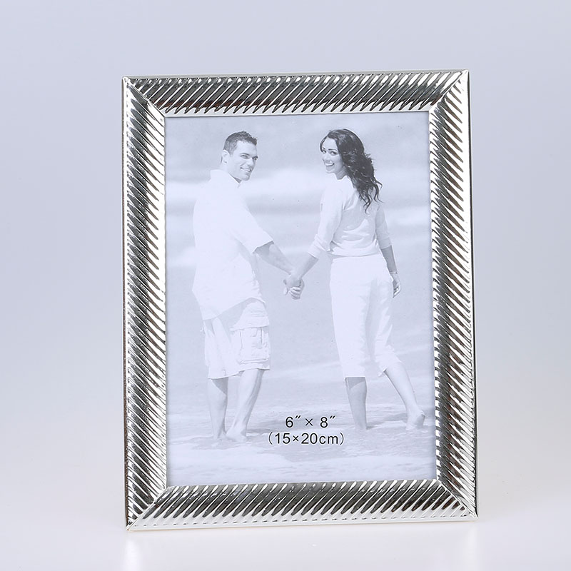 Stainless Steel Hammer Printing Glass Creative Decoration Gift Living Room Bedroom Photo Crafts Metal Photo Frame