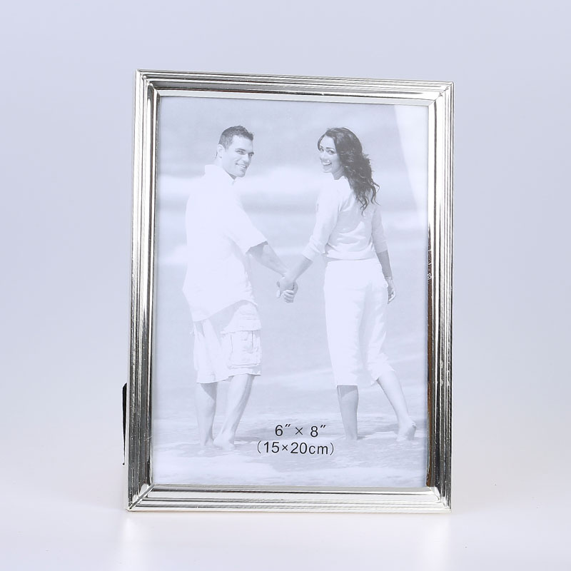 Stainless Steel Hammer Printing Glass Creative Decoration Gift Living Room Bedroom Photo Crafts Metal Photo Frame