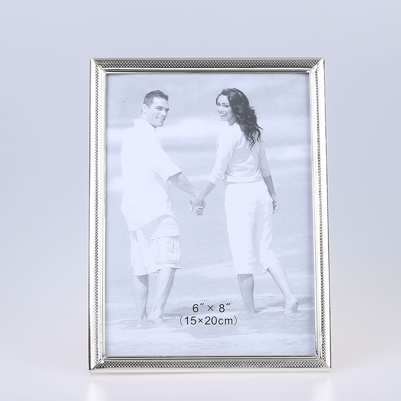 Stainless Steel Hammer Printing Glass Creative Decoration Gift Living Room Bedroom Photo Crafts Metal Photo Frame