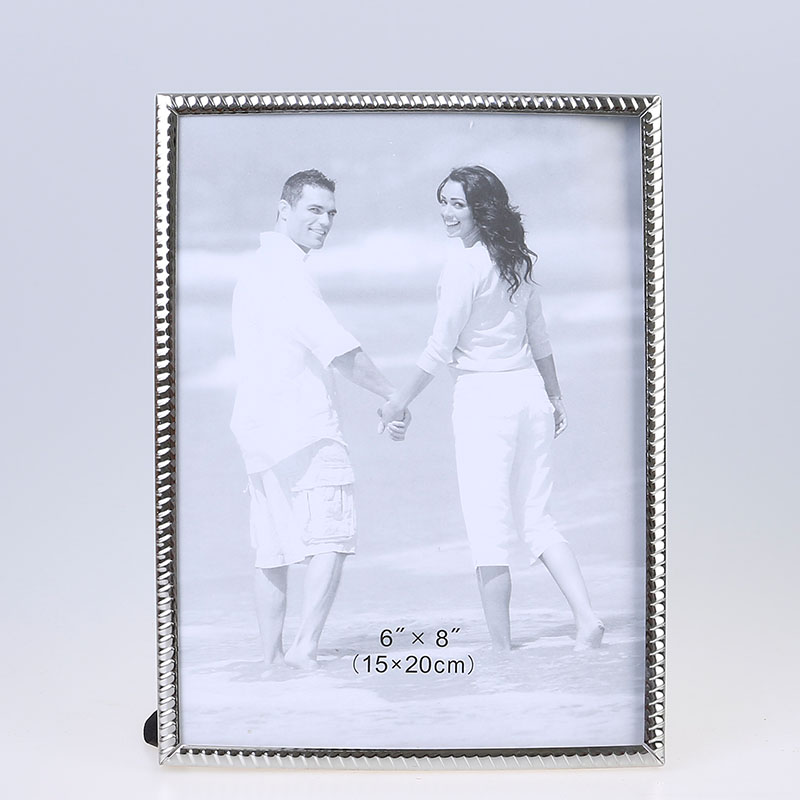 Stainless Steel Hammer Printing Glass Creative Decoration Gift Living Room Bedroom Photo Crafts Metal Photo Frame