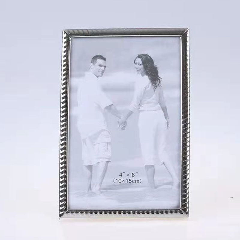 Stainless Steel Hammer Printing Glass Creative Decoration Gift Living Room Bedroom Photo Crafts Metal Photo Frame