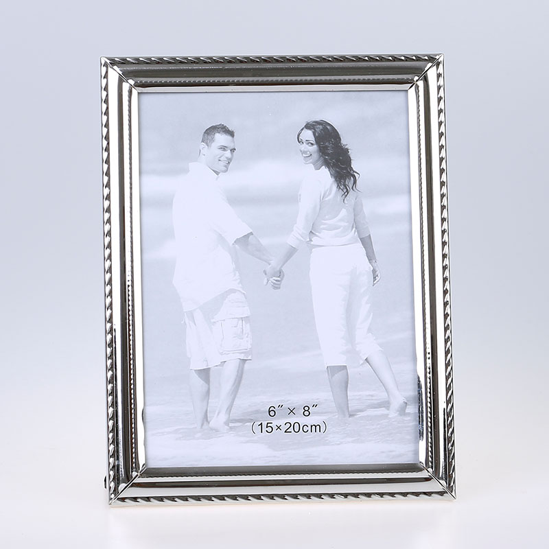 Stainless Steel Hammer Printing Glass Creative Decoration Gift Living Room Bedroom Photo Crafts Metal Photo Frame