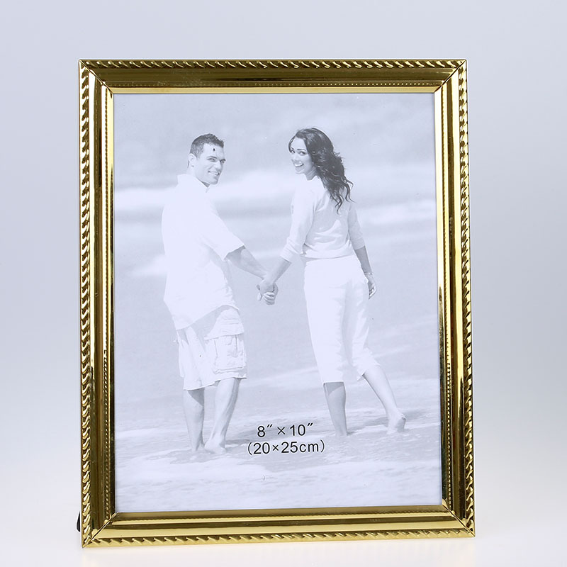 Stainless Steel Hammer Printing Glass Creative Decoration Gift Living Room Bedroom Photo Crafts Metal Photo Frame