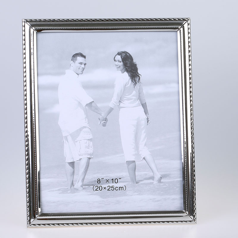 Stainless Steel Hammer Printing Glass Creative Decoration Gift Living Room Bedroom Photo Crafts Metal Photo Frame
