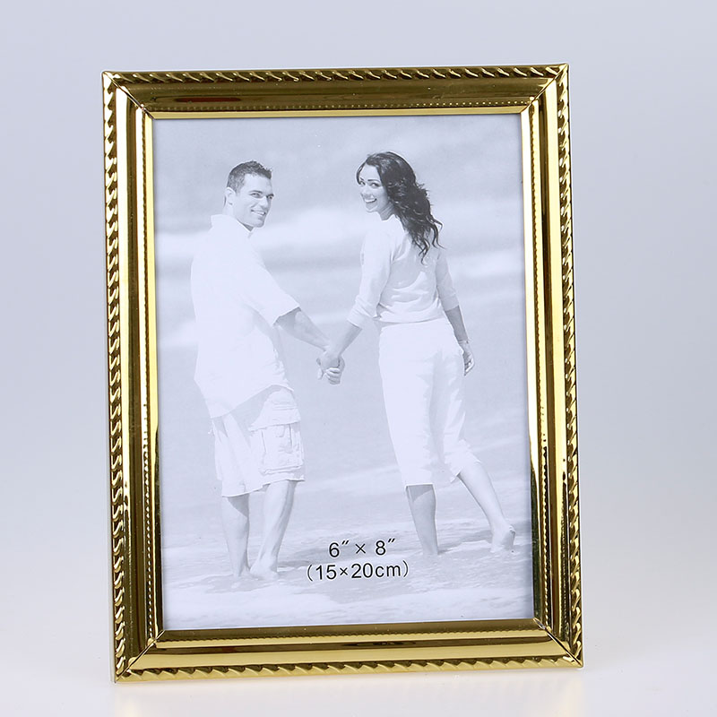 Stainless Steel Hammer Printing Glass Creative Decoration Gift Living Room Bedroom Photo Crafts Metal Photo Frame