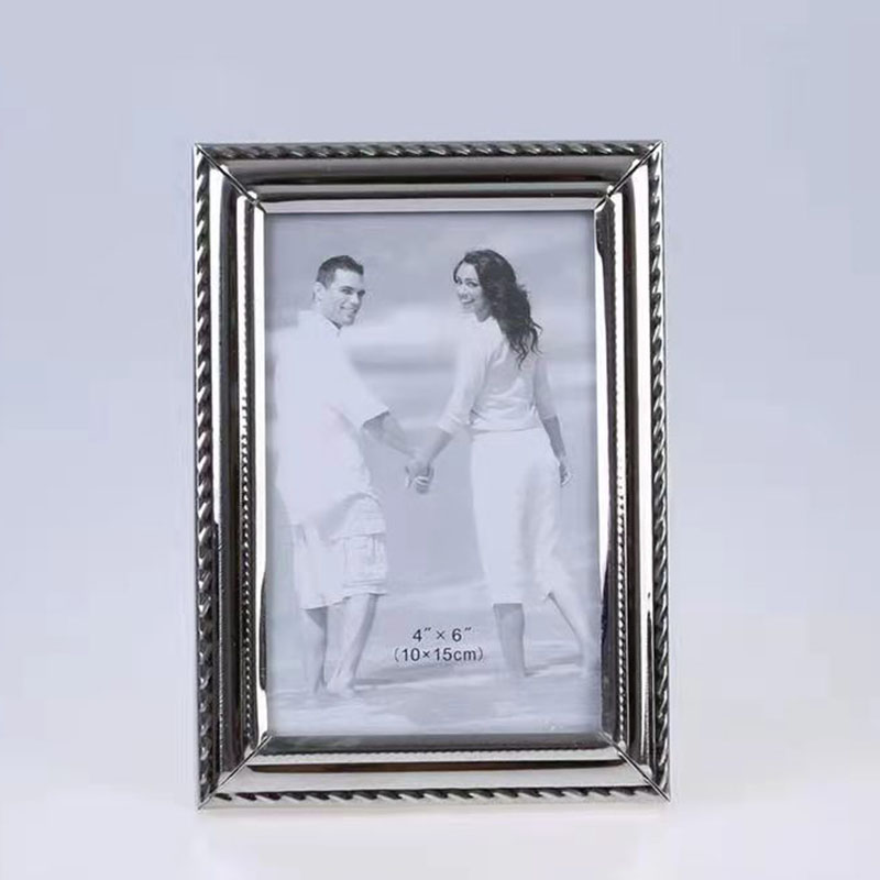 Stainless Steel Hammer Printing Glass Creative Decoration Gift Living Room Bedroom Photo Crafts Metal Photo Frame